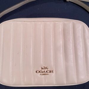 Coach Cream Quilted Crossbody Bag